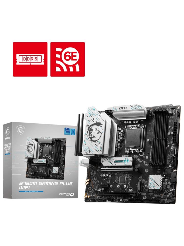 119733 Msı Pro B760 Gaming Plus Wi-Fi Intel LGA1700 DDR5 ATX Anakart - Görsel 1