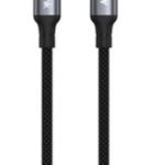S-link Armor CC-01 60W 1.2m Type-C to Type-C PD Örgülü Metal Başlıklı Siyah Hızlı Şarj Kablosu