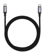 S-link Armor CC-0100 100W 1.2m Type-C to Type-C PD Örgülü Metal Başlıklı Siyah Hızlı Şarj Kablosu - Görsel 2