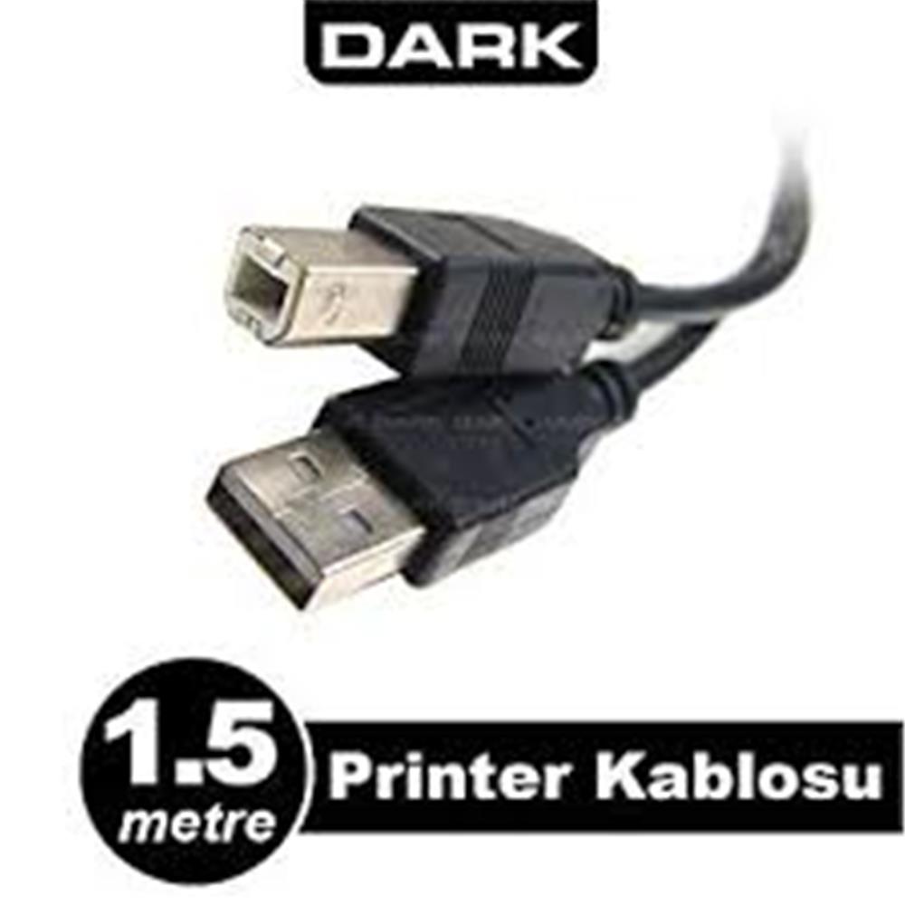 119866 Dark DK CB USB2PRNL151 1.5mt USB 2.0 Yazıcı Kablosu - Görsel 1