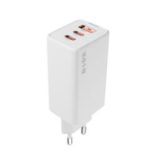 S-link SL-ECG65 2-USB-C + USB-A GAN PD 65W - QC 18W Type GAN PD-PPS Beyaz EV-NOTEBOOK Şarj Adaptör - Görsel 2