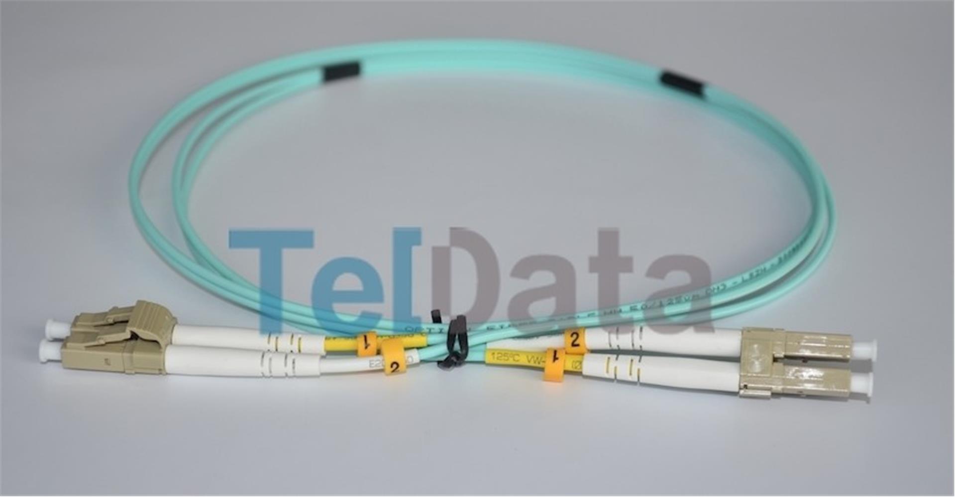 119963 TELDATA TLD-LCLCOM21 LC-UPC-LC-UPC MM DX OM3 1 METRE FIBER OPTIK PATCHCORD - Görsel 1