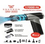 Snapron SNV-3000 17000PA 2000Mah 15in1 Güçlü Vakum Ve Üflemeli Şarjlı Katlanabilir Araç Süpürgesi