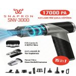 Snapron SNV-3000 17000PA 2000Mah 15in1 Güçlü Vakum Ve Üflemeli Şarjlı Katlanabilir Araç Süpürgesi