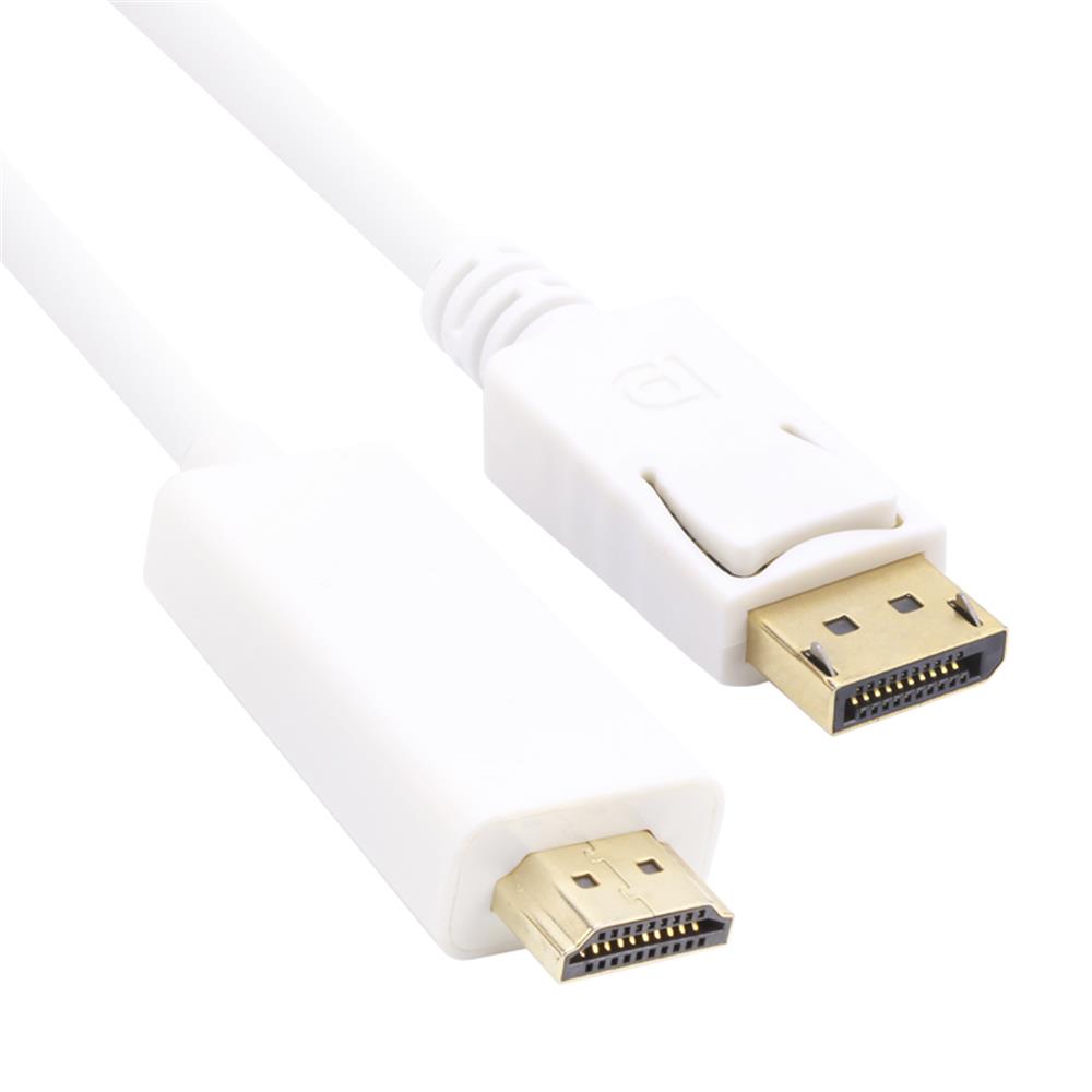 120273 Vcom CG605L-3.0 Beyaz 3.0MT Display Port Erkek To Hdmi Erkek Kablo - Görsel 1