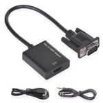 Vcom CG597 Vga Erkek To Hdmi Dişi+AUX Siyah Dönüştürücü - Görsel 2