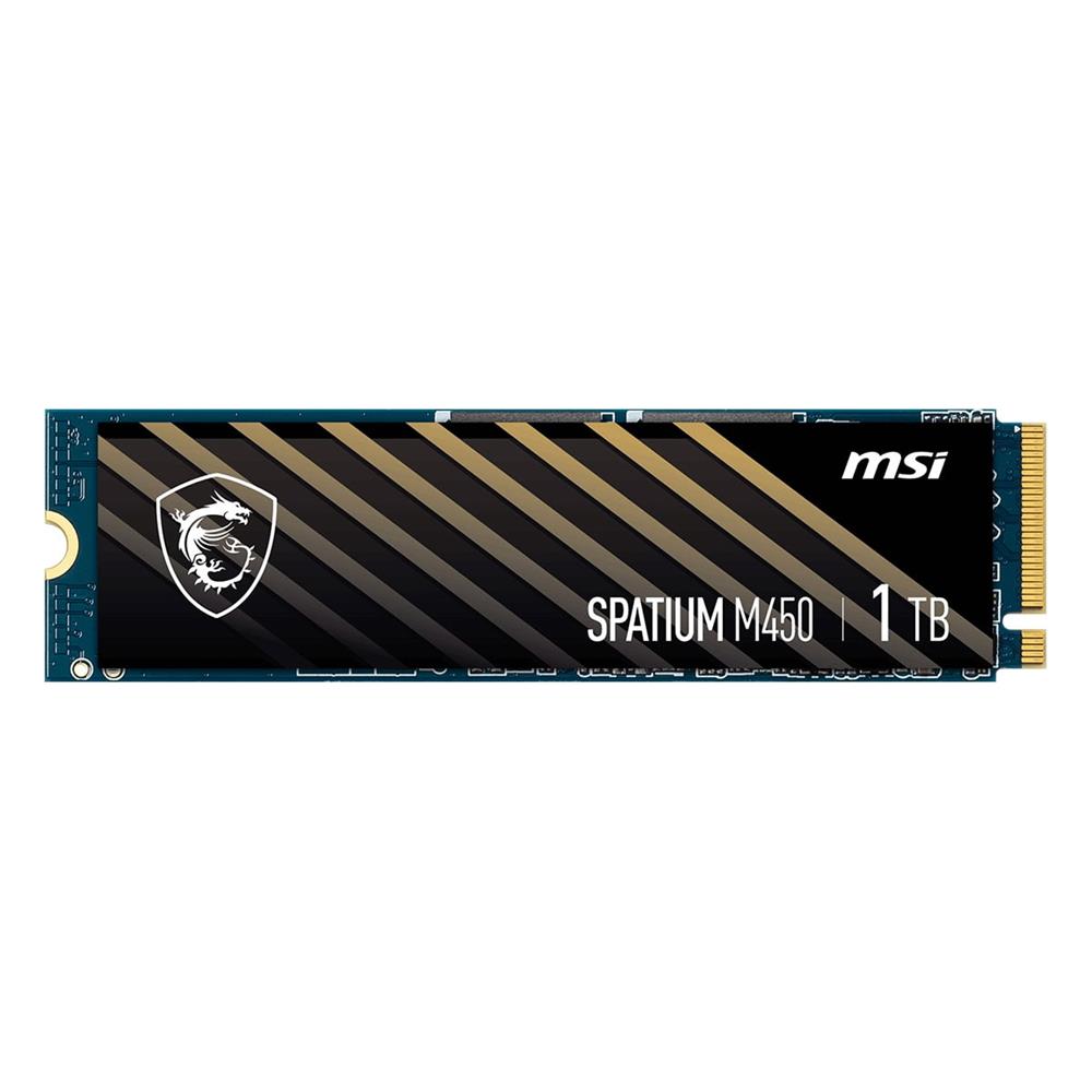 120577 Msi 1TB Spatium M450 V1 NVMe PCIe Gen4 x4 Okuma 3400MB – Yazma 2400MB M.2 SSD Disk - Görsel 1