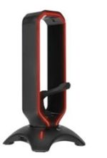 Rampage RM-H66 GUARD Siyah RGB Işıklı 2-Usb Port Kulaklık İçin Stand - Görsel 2