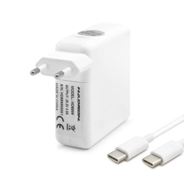 HADRON HD8899 Laptop Adaptörü 85W 20.2V 4.3A Type-C Beyaz