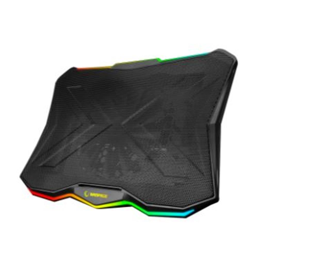 120700 Rampage AD-RC8 SHOWY Siyah 180mm Fan 15-17 RGB Işıklı Notebook Soğutucu Stand - Görsel 1