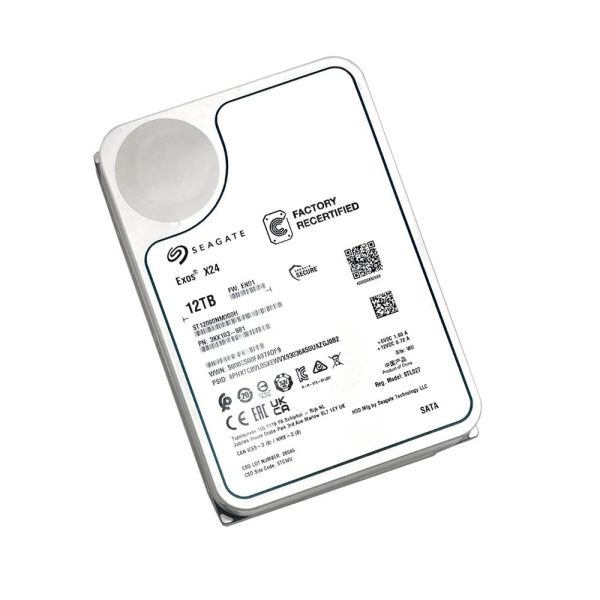 Seagate 12TB Exos X24 ST12000NM000H 7200RPM 3.5in SATA 6.0Gb-s Enterprise Harddisk (İthalat)