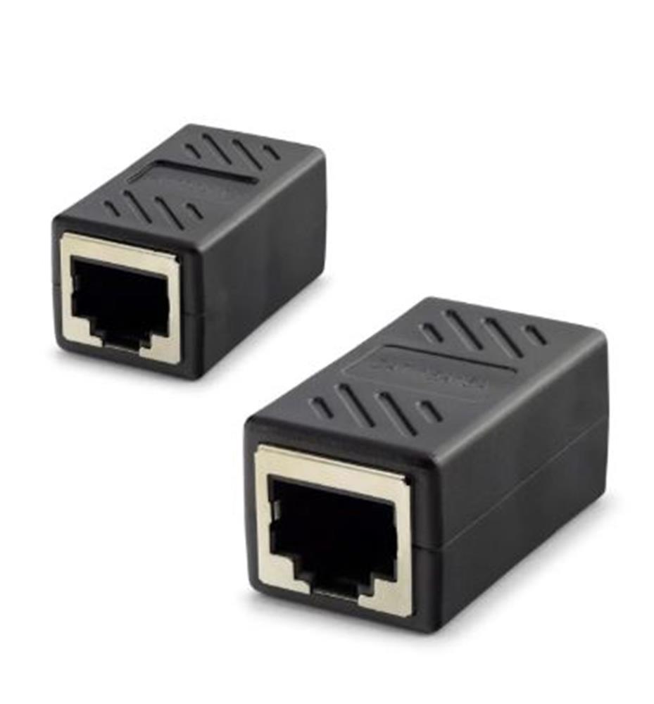 120735 HADRON HDX5066 RJ45 Dişi - Dişi Uzatma Adaptörü - Siyah - Görsel 1