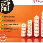 TUNCMATIK POWERSTRIP6 6 lı 5m IEC 66884-1:2022 Standartı, FR(Alev Almaz)anahtarlı grup priz