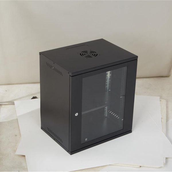 Racksan SE-6412S 12U Duvar Tipi Kabinet (600-530-400) Raf+Fan+Priz