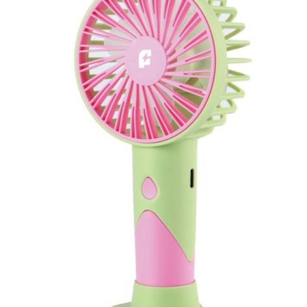 Feny FN-F20 Yeşil-Pembe Kademeli Ultra Sessiz Şarjlı Taşınabilir 500Mah Mini El Fanı