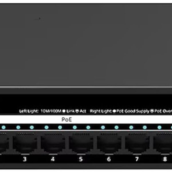 Ruijie-Reyee RG-ES110F-P 10 Port 10-100 Mbps 8 Port 10-100 PE 110W Switch