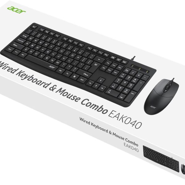 ACER EAK040 BKL Kablolu Klavye+ Mouse set (Mouse 1,40cm Kablo ) (Klavye 1,5cm Kablo )
