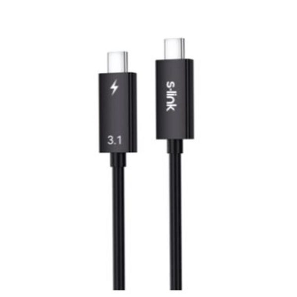 S-link SL-TC302 Thunderbolt 3.0 2m 4k 60Hz PD100W TypeC to TypeC 40Gbps Hızlı Data Kablosu