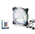 NODAR ND2662 Kasa Fanı Dış Kristal ARGB 120 mm Siyah - Görsel 2