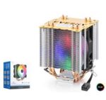 NODAR ND2604 CPU Kule Tipi İşlemci Soğutucu Çift Fanlı 90 mm RGB Siyah - Görsel 2
