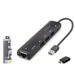 iETOP HDX7897 USB Type-C 3.2 Gen1 Combo Hub Gigabit LAN 4 Port 5 Gbps Siyah - Görsel 2
