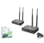 HADRON HDX1443 Kablosuz HDMI KVM Görüntü Aktarım Seti Loop-Out IR 1080p 300 m Siyah