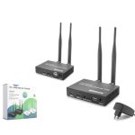 HADRON HDX1443 Kablosuz HDMI KVM Görüntü Aktarım Seti Loop-Out IR 1080p 300 m Siyah