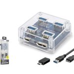 iETOP U331 USB Type-C 3.1 Gen1 Hub 4 Port 5 Gbps Şeffaf
