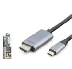 iETOP TH03A Type-C to HDMI Görüntü Kablosu 4K 30 Hz Örgülü 1 m Gri - Görsel 2