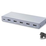HADRON HDX1429 HDMI Splitter EDID 4K 60 Hz 1 Giriş 4 Çıkış Gri