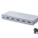 HADRON HDX1432 HDMI Splitter EDID 8K 60 Hz 1 Giriş 4 Çıkış Gri