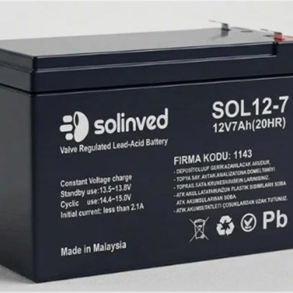 Solinved 12v 7AH Kuru Akü Premium