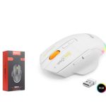 MKESPN W601W Tri Mode RGB Gaming Mouse 12800 DPI 7 Tuş Makro 1000Hz Beyaz