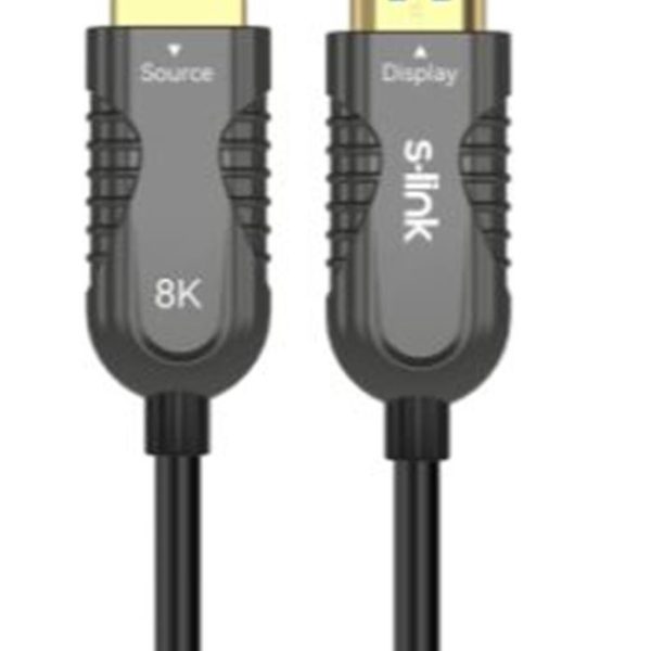 S-link SL-HM8K020 HDMI TO HDMI 20m v2.1 8K60 HZ 4K 120HZ Fiber Kablo