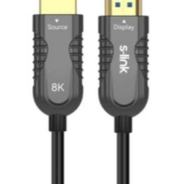 S-link SL-HM8K100 HDMI TO HDMI 100m v2.1 8K60 HZ 4K 120HZ Fiber Kablo