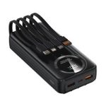 S-link IP-G220 20000mAh PD20W+QC3.0 Dahili Kablolu Siyah LCD Taşınabilir Pil Şarj Cihazı Powerbank - Görsel 2
