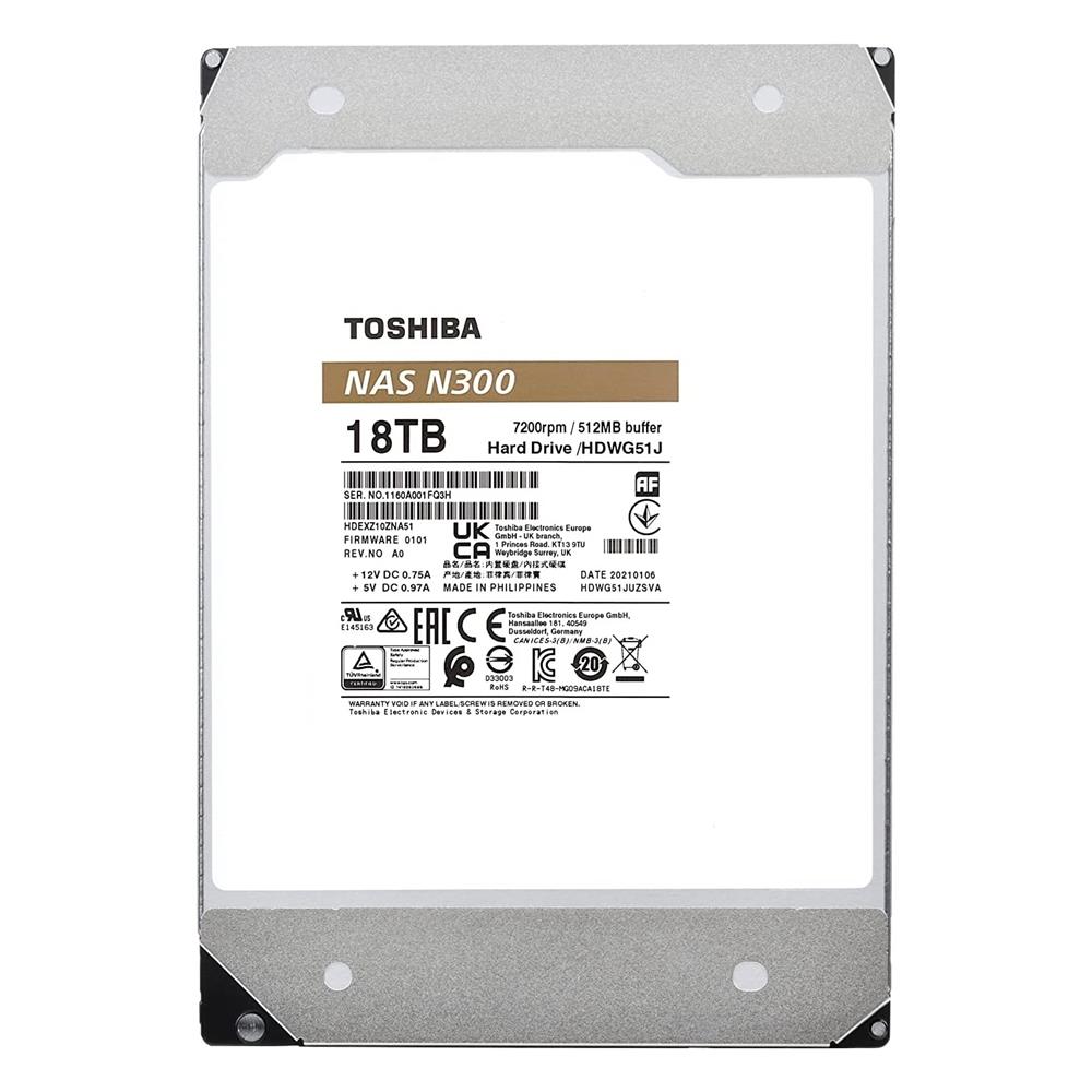 121840 Toshiba 18TB N300 MN11ACA18TS 7200 Rpm 512MB Sata-3 Nas Diski - Görsel 1