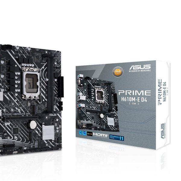 Asus Prime H610M-E D4-CSM 3200MHz DDR4 Soket 1700 M.2 HDMI DP mATX Anakart