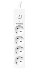 S-link SPG401S 1.5m 1.5mm 100 yüzde  Bakır 750 Joule 4 lü Anahtarlı Akım Korumalı Priz