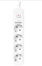 S-link SPG401S 1.5m 1.5mm 100 yüzde  Bakır 750 Joule 4 lü Anahtarlı Akım Korumalı Priz - Görsel 2