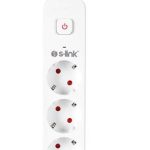 S-link SPG301S 1.5m 3x1.5mm 100 yüzde  Bakır 750 Joule 3 lü Anahtarlı Akım Korumalı Priz