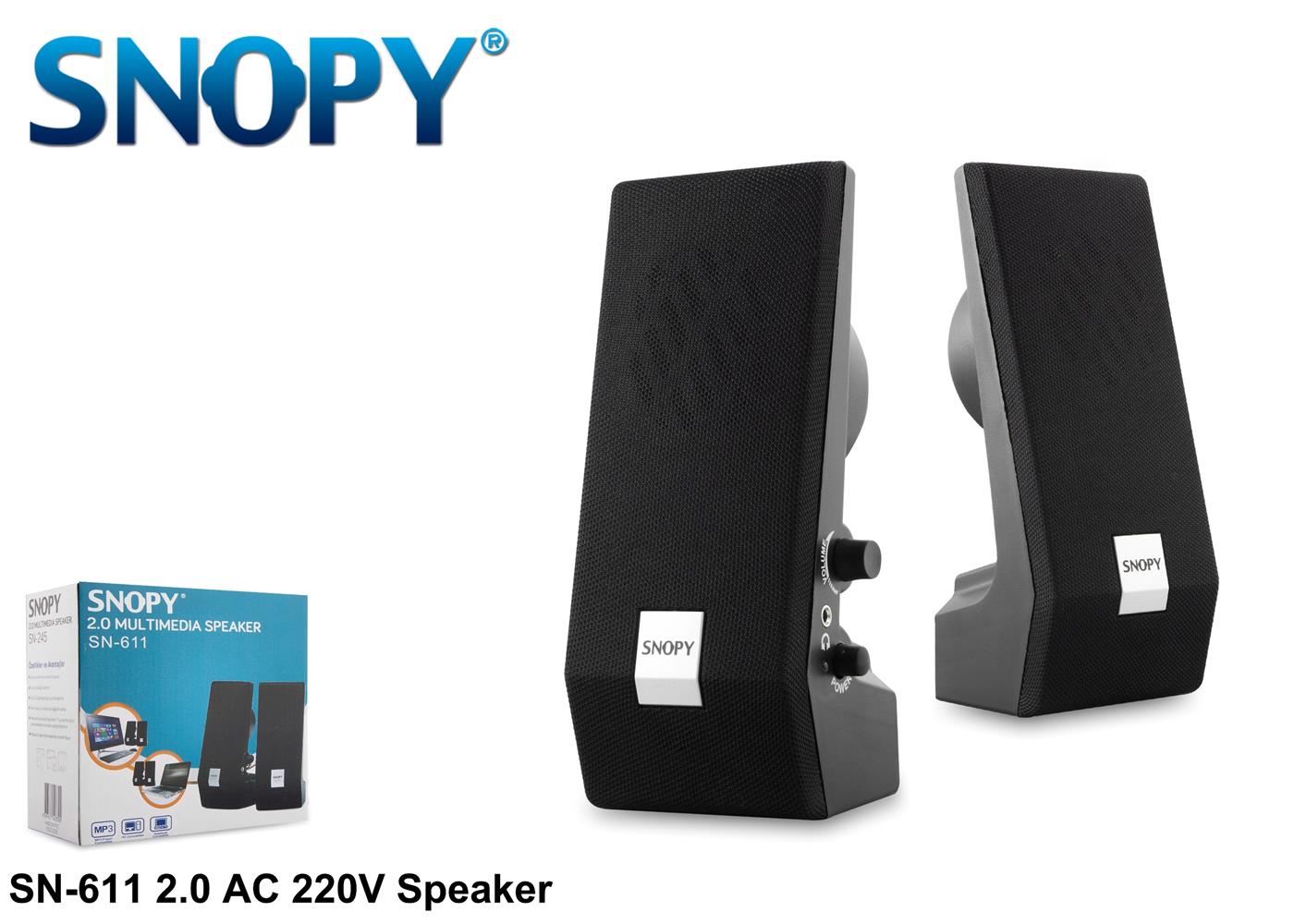 20242 Snopy SN-611 2.0 3w-2 Speaker - Görsel 1