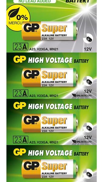 GP GP23A-C5 23A 12V Alkalin Spesifik 5'li Paket Pil Kumanda