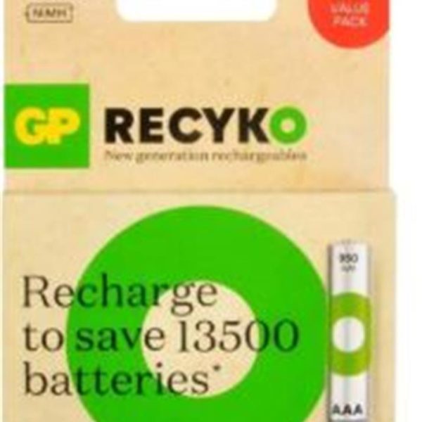 GP AAA 950 mAh Şarjlı İnce Kalem Pil 4+2'li Paket GP100AAAHCE4-2BB