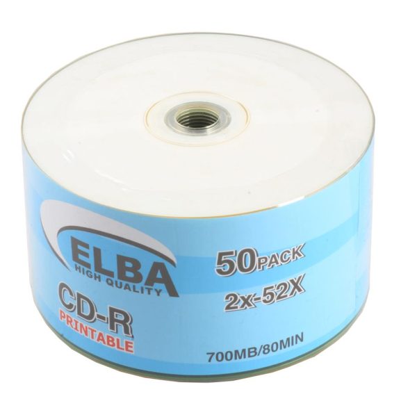 Elba CD-R 700MB-80MIN Printable 50li Shrink