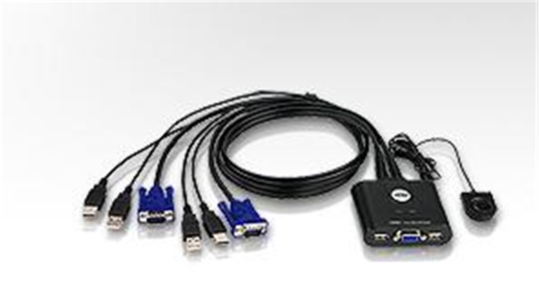 40916 Aten CS22U-A7 2 Port Vga Kvm Switch - Görsel 1