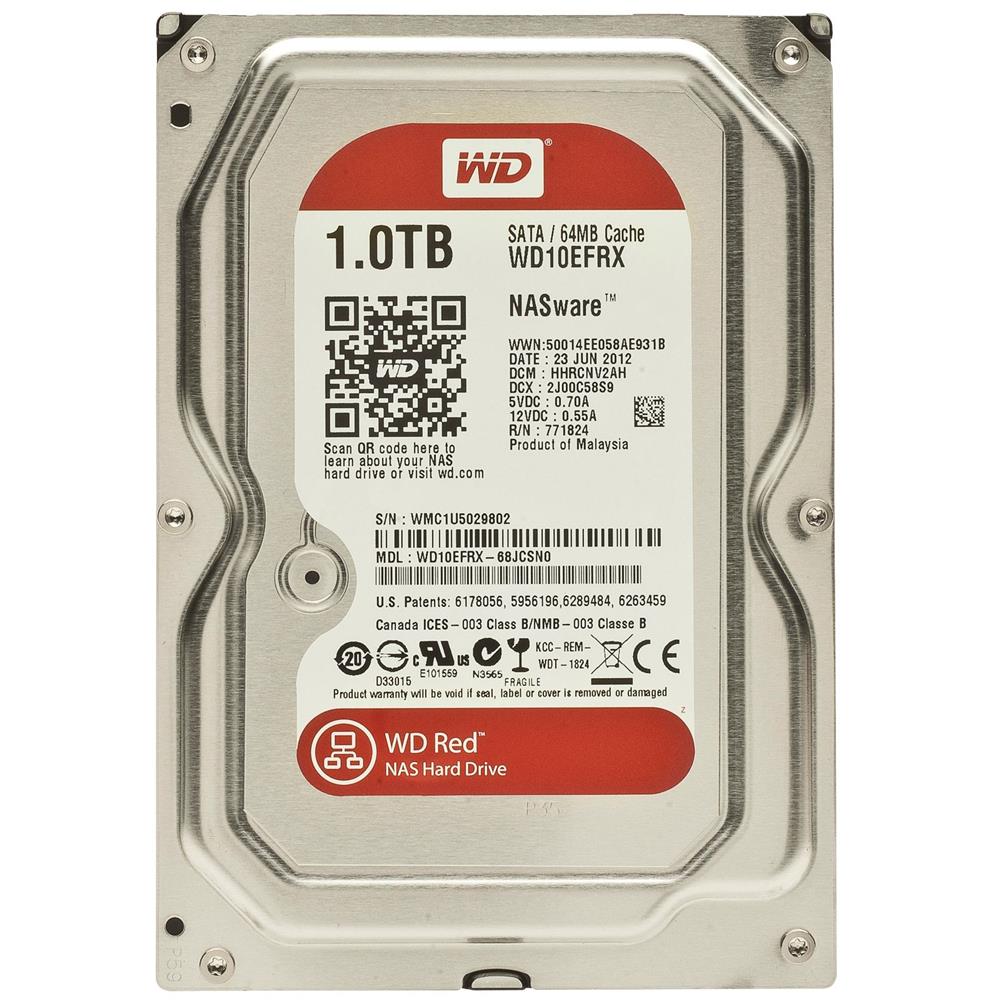 50257 Wd 1Tb Red 3,5" 64Mb 5400Rpm WD10EFRX Harddisk - Görsel 1