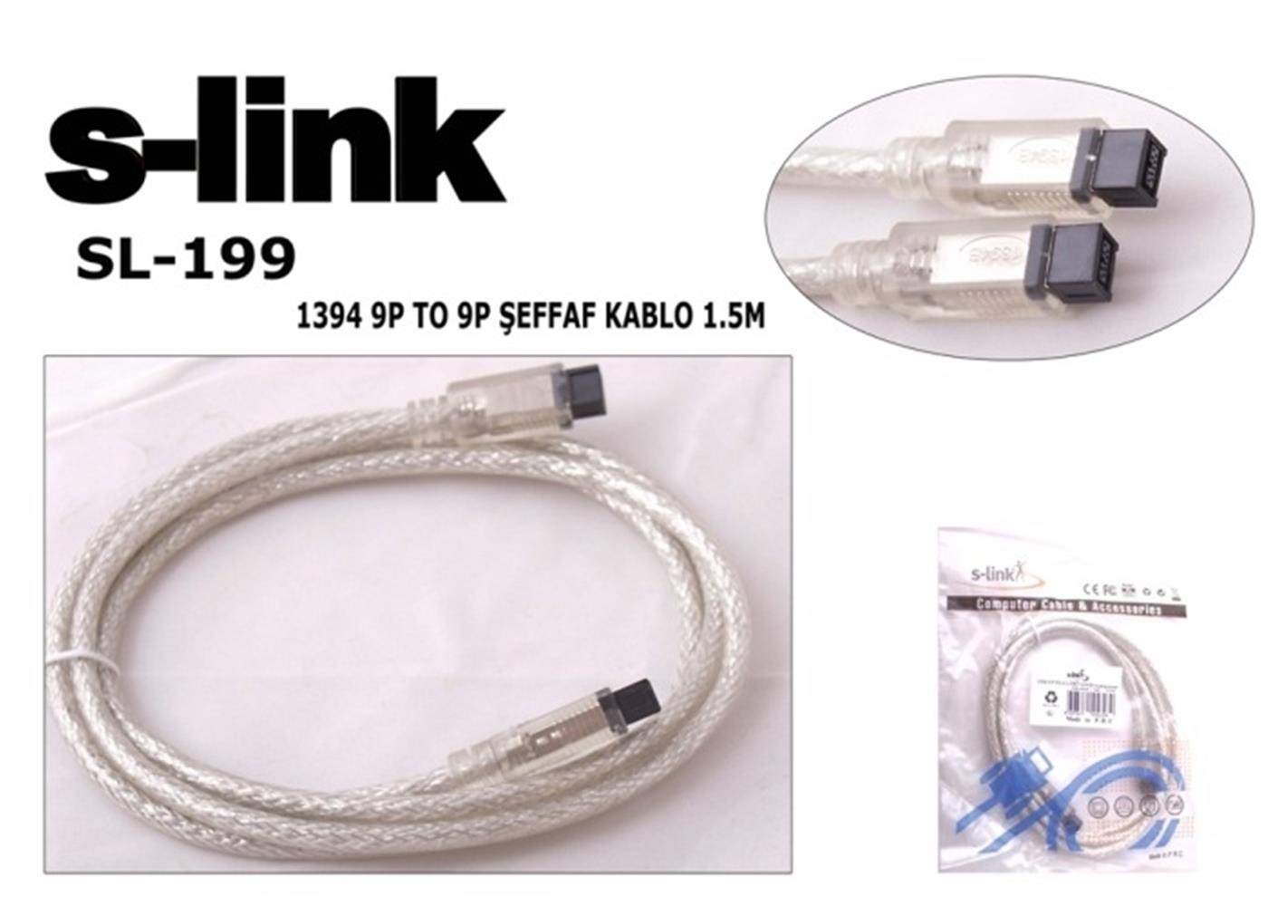 50937 S-link SL-199 9pin To 9pin 1.5mt Firewire Kablo - Görsel 1