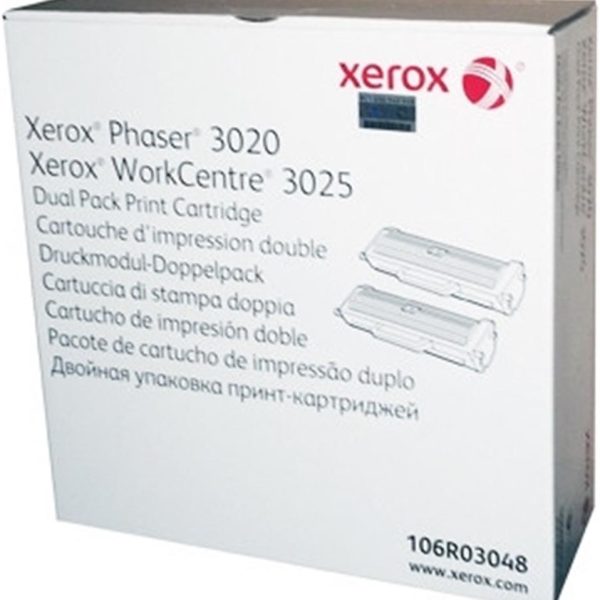 Xerox 106R03048 Phaser 3020-WC3025 Dual Pack Toner 2x1500 Sayfa