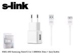 S-link SMG-492 2000mah Note 3 Şarj Kablo Priz Data Şarj Kablosu - Görsel 2